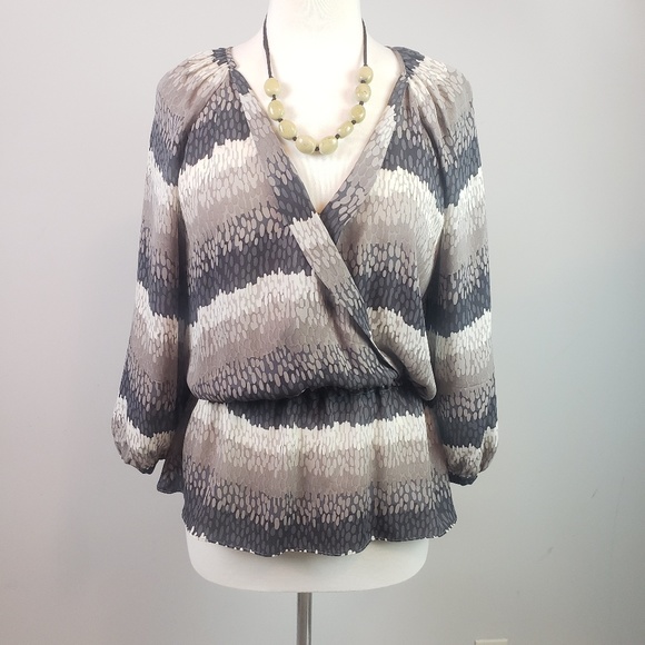 Parker Tops - Parker 100% Silk Wrap Blouse